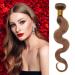 SEGO Brazilian Human Hair Bundles Body Wave Weave Virgin Extensions 100% Unprocessed Brazilian Light Brown 18"-1 Bundle
