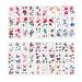 60 Sheets Flowers Temporary Tattoos Stickers Waterproof Butterfly Flower Temporary Tattoos Stickers For Women Multiple Design Styles
