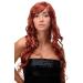 WIG ME UP - Wig with long beautiful curly/wavy hair bangs and side parting red dark copper red approx. 70cm 9204S-135