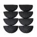 COTIM COYIN 4 Pairs Non-Skid Shoe Sole Protector Non-Slip Rubber Heel Cushion Repair Inserts Kit for Boots Shoe Sole Guard Replacement Pads Black Large Black 2.56*1.18*0.24 Inch