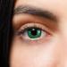 Contact lenses colored without strength green |Crazy annual lenses Anime |Soft lentils hydrogel |2 pieces of color lenses + lentil containers |Elfen | Cosplay |Manga |Carnival |Halloween |Devil Green Green (green)