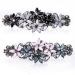 Elegant Hair Clips for Women & Girls | Sparkling Glitter Rhinestones & Flower Wreath Hairpins - Fashion Hair Jewelry in Black & Gray/Pink & Dark Blue - Buy Online on GoSupps.com