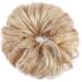 Messy Hair Scrunchies Wrap Bun Extensions Real Human Hair Curly Wavy Pieces For Women Updo Ponytail Hair #18P613 Ash Blonde&Bleach Blonde - Buy Online on GoSupps.com