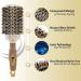 Fagaci Professional 2 Inch Round Brush for Blow Drying with Boar Bristles - Nano Technology Ceramic Ionic Hair Styling Brush for Healthy, Voluminous Hair + 4 Styling Clips - Buy Online on GoSupps.com