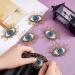 Handmade 6Pcs Blue Evil Eye Sequined Patches - Rhinestone Beaded Applique for Clothes, Jackets, Jeans & Bags - Buy Online on GoSupps.com