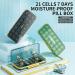21 Cells Pill Organizer - Waterproof & Moistureproof Large Capacity Daily Case for Travel & Home Removable Compartments - Green - Buy Online on GoSupps.com