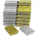 20 Pieces Lurex Potted Cleaner - Gold & Silver Pot Sponge Scouring Shell Sponge Anti-Scratch - Perfect for Pans | International Shipping - Buy Online on GoSupps.com