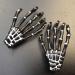 ATST Pair (2) Skeleton Claw Bone Hand Hair Clip (Black)