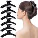RC ROCHE 6 Pieces Hair Clip Hair Clip Non-Slip Butterfly Firm Grip Large Black Large - 6 Pieces Black