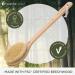Hydr a London Long Handle Body Brush - FSC Beech Wood Natural Cactus Bristles for Dry Brushing Exfoliation Cellulite & Lymphatic Drainage - Buy Online on GoSupps.com