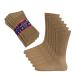 Diamond Star Diabetic Socks For Men Women Non-Binding Doctor Approved Diabetic Crew Socks Khaki/Beige 12 Pairs 13-15 Beige