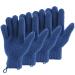 2 Pairs Bath Exfoliating Gloves for men and women – CLEEDY 4 Pcs Heavy and Large Exfoliating Gloves Scrubbing for Shower, Spa, Massage - Scrub Exfoliating Mitts for Body, Face, Hand and Foot (blue) 2 pair blue