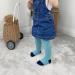 Non-Slip Ribbed Baby & Toddler Girls Tights - Cozy Winter Wear for Active Kids | Aqua (Size 1) - Buy Online on GoSupps.com