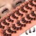 ALICE G 9 Pairs Pack Brown Wispy False Eyelashes - DIY Lash Clusters for Fluffy Volume | Mink Strip Lashes Look Like Eyelash Extensions - Fake Eye Lashes - Buy Online on GoSupps.com