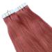 Buy #14 Red Tape-In Hair Extensions | 40cm 100% Remy Real Hair | 60 Tresses - Novon Hair Extensions - Buy Online on GoSupps.com
