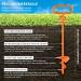 Heavy-Duty Soil Anchor Dog Leash & Stake for Large Dogs up to 220 lbs | Durable Spiral Blade Anchor for Garden Beach & Lawn - Orange - Buy Online on GoSupps.com