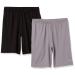 Amazon Essentials Men's Loose Fit Performance Shorts (Available in Big & Tall) 2-Pack XL Gray/Black