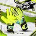 Super Grip Latex Goalkeeper Gloves for Kids | Fluorescent Yellow Football Gloves for Boys & Girls | Junior Training Gear - Buy Online on GoSupps.com