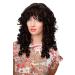 WIG ME UP Women s wig dark brown corkscrew curls curly bangs 50 cm WL-2254A-A3