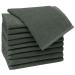 Zollner 10 Set guest towels in 30x50 cm - suction -strong and soft guest towels in dark gray - with a practical hanger - washable up to 60 C - cotton - hotel quality 10x guest towels anthracite