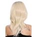 WIG ME UP ZM-1733-613CR1B | Voluminous Ombre Shoulder Length Ladies Wig - Black Platinum Blonde Slightly Wavy Middle Parting - Buy Online on GoSupps.com