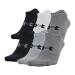 Under Armour Adult Essential Lite No Show Socks, 6-Pairs Gray Assorted Large