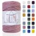 Makromecity  Single Strand Macrame Cord 3 mm x 109 Yards (328 feet) 3mm Single Strand Dusty Rose Cotton Cord for Macrame Art & Crafts for Wall Hangings  Keychains (Dusty Rose) Dusty Rose 3mm / 109 yd.