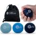 Hand Therapy Stress Ball 3 Pk For Adults -Relieve Stress / Strengthen Hands Fingers and Wrists. A Variety Of Colors 2.36-inch Grip Strength Trainers With 3 Firmness Levels + Bonuses Azure, Royal Blue, Ultramarine