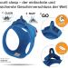 Curli Clasp Vest Harness - Air-Mesh Blue L - Ideal for Dogs | International Shipping - Buy Online on GoSupps.com