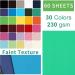 60 Sheets Textured Colored Cardstock - 8.5 x 11 inch - 30 Colors - Heavyweight 85lb Card Paper for DIY Crafts and Scrapbooking - Buy Online on GoSupps.com