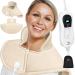 Kesser heating pillows Electrically for shoulder neck and back shoulder heating pillow heating cape with a bag including remote control with 3 temperature levels & automatic switch -off |Heat pillow 100W washable beige