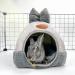 XMPEKO Guinea Pig Bed and Hideout Soft Warm Rabbit Bed House for Small Animal Hamster Ferret Bunny Chinchilla Hedgehog Gray 30cm*30cm*35cm(L*W*H) - Buy Online on GoSupps.com