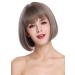 WIG me up-D3067-8A/10A/612 Women Women Roll Bob Short Glow Pony Gray Brown Rosa Mix Length: approx. 25 cm Ash Gold-Gold-Braun-Pastellrosa mix (8A/10A/612) 25 cm (1 Pack)
