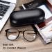 Muf 2 in 1 Double Sided Portable Contact Lens and Eyeglasses Case - Travel Kit with Mirror, Tweezer, Solution Bottle - Green/Black - Buy Online on GoSupps.com