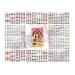 IS4A 960 Multicolored Bollywood Forehead Stickers Adhesive Body Jewelry 10 Page Book of Different Sized Tattoo Bindi Round Dot (Multi-color)