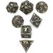 Metal Dice Set - D&D Hollow Polyhedral Dice for RPG Games - Black & Gold - Buy Online on GoSupps.com