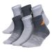 adidas Boys' Youth Superlite Badge of Sport 6-Pack Quarter, Onix Grey/Grey/Signal Orange, Large