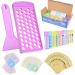 Kare & Child lip balm Handling set - Simple lip balm filling shell and spatula - 50 empty lip balm tubes with closures (10x5 colors) - 5.5 ml - 50 descriptible and 50 stickers