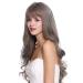 WIG ME UP H1734 Long Wavy Bangs Wig for Women | Balayage Mix Grey Brown & Blue Hair - Buy Online on GoSupps.com