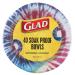 Glad Everyday Disposable Paper Bowls with Tie Dye Design | Soak Proof, Cut-Proof, Microwaveable Paper Bowls, Heavy Duty Disposable Bowls for Everyday Use | 16 Ounces, 40 Count Paper Bowls 16 Ounce - 40 Count