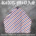 King Midas Barber Cape - Vintage Striped Hair Cutting Cape for Barbers | International Shipping - Buy Online on GoSupps.com