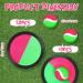 Toss and Catch Game Set - 20 Paddles, 10 Balls - Outdoor Beach Game for Kids and Adults - Pink Green Black - Buy Online on GoSupps.com