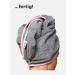 Sowel 100% Organic Cotton Hair Turban Towel - Button Design for Women & Men - Grey/Pink - Buy Online on GoSupps.com