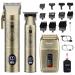 Kemei Professional Hair Clippers for Men Beard Trimmer Electric Shaver for Men 3 in 1 Barber Clipper Kit LCD Display Gift Sets for Men