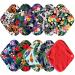 Reusable Cloth Sanitary Napkin Super Absorbency Hygiene Cloth Pads Washable Menstrual Panty Liners Pads with 1pc Storage Bag Full Red Microfleece