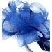 Looped Feather Comb Fascinator for Women Ladies Day Races Ascot Weddings Hair Piece (Navy Blue) - Buy Online on GoSupps.com