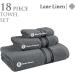 LANE LINEN Bath Towel Set - 100% Cotton, Soft & Absorbent - 18 Piece Space Grey Set - Buy Online on GoSupps.com