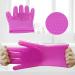 Home Beyond 2-Pack Magic Silicone Household Cleaning Gloves with Rubber Sponge Scrubber Reusable Dishwashing Kitchen Gloves Dark Pink - Buy Online on GoSupps.com