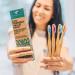 Bamboo Toothbrush 4-Pack & Compostable Dental Floss Set | Eco-Friendly Oral Care Kit with Refillable Glass Holder | Biodegradable & BPA-Free | Natural Gifts for Men & Women - Buy Online on GoSupps.com