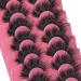 Fanxiton 8D Volume Fluffy Mink Lashes - Dramatic Curly Wispy False Eyelashes 7 Pairs Pack - Buy Online on GoSupps.com